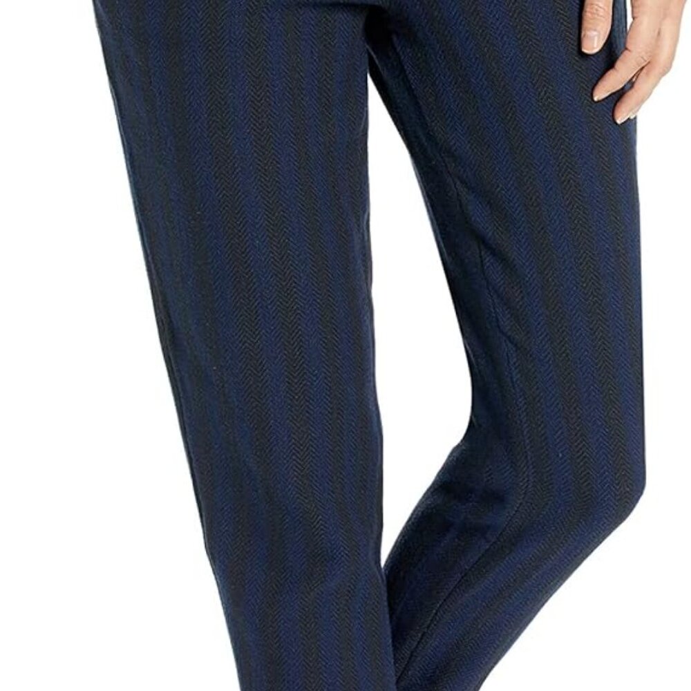 Women's Scout Mid Rise Trouser Pants - 100% Cotton with Stylish Striped Texture